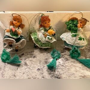 Heirloom Ornaments from Ashton-Drake 3 Irish Blessings Angels by G.G. Santiago.